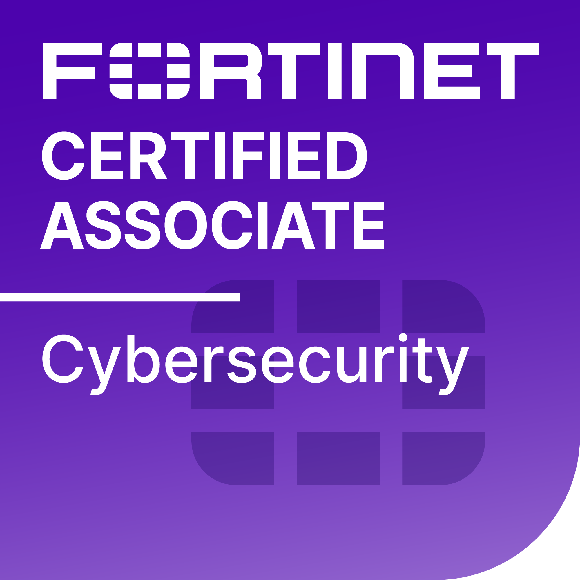 Fortinet Certified Associate badge