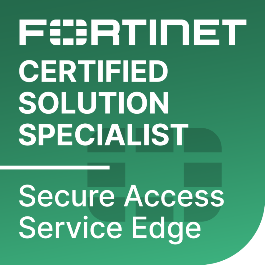 Fortinet Certified Solution Specialist Secure Access Service Edge badge