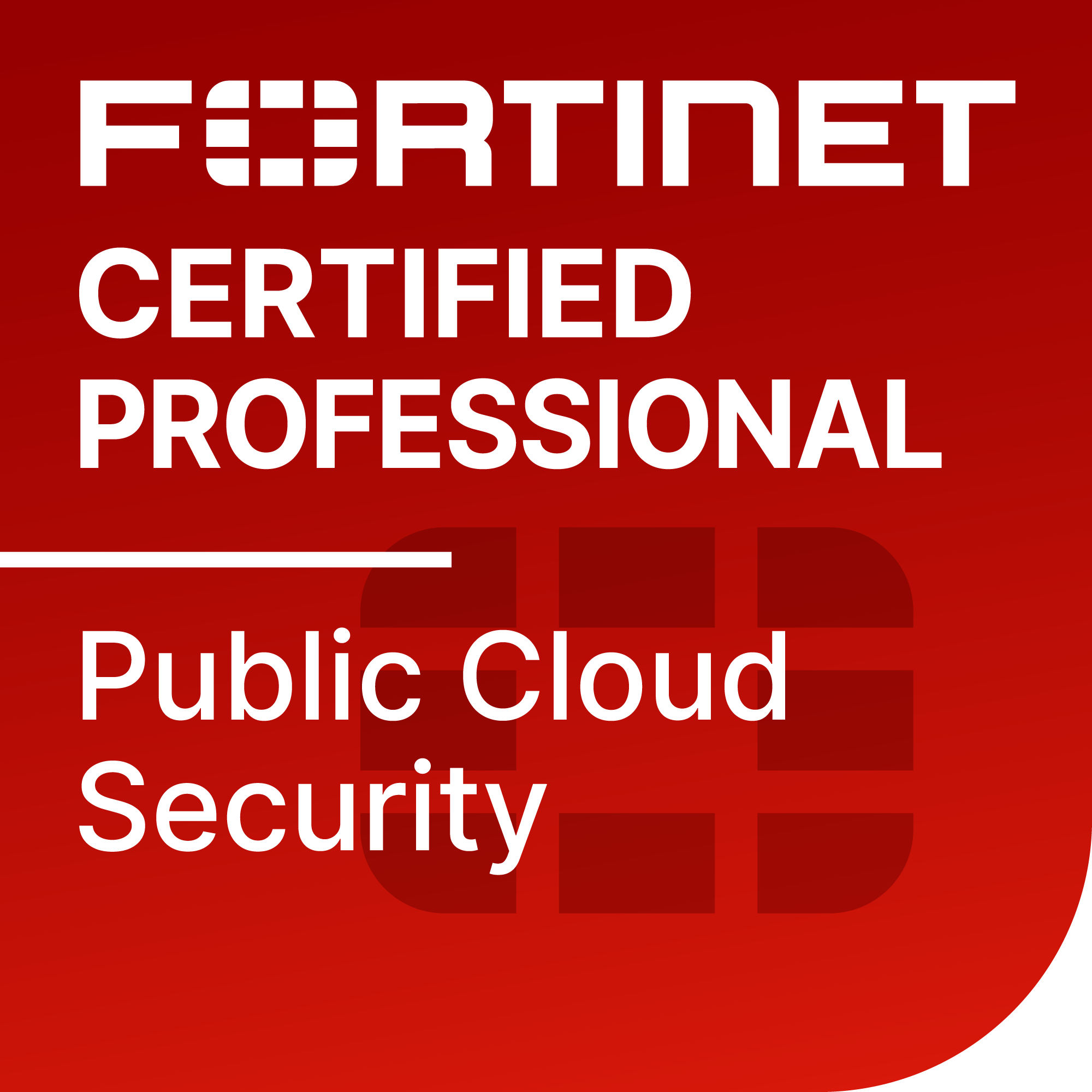 Fortinet Certified Professional Public Cloud Security badge