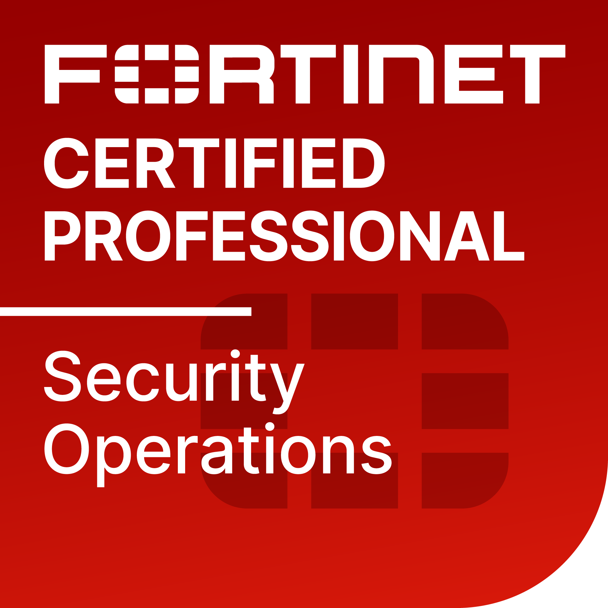 Fortinet Certified Professional Security Operations badge