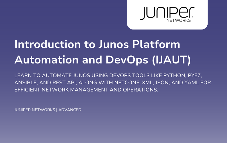 Introduction to Junos Platform Automation and DevOps (IJAUT)