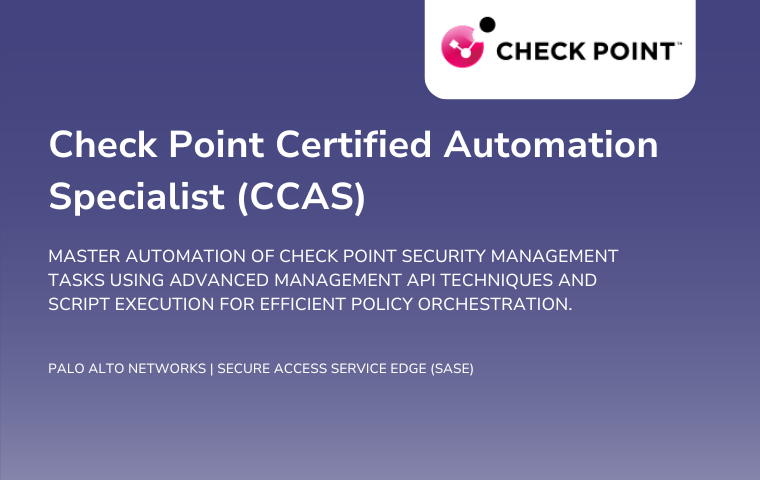 Check Point Certified Automation Specialist (CCAS)