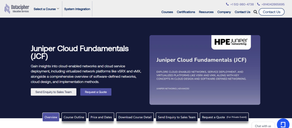 Juniper Learning Path Juniper Cloud Fundamentals Course Guide 2026