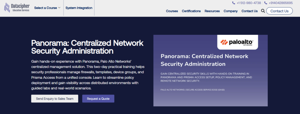 Panorama: Centralized Network Security Administration course