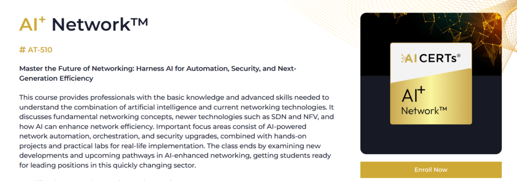 AI+ Network certification