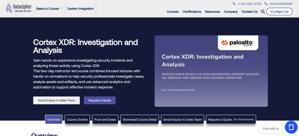 Cortex XDR Investigation and Analysis Course Overview